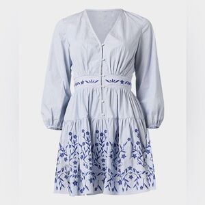 Shoshanna Rory Floral Embroidered Mini Dress